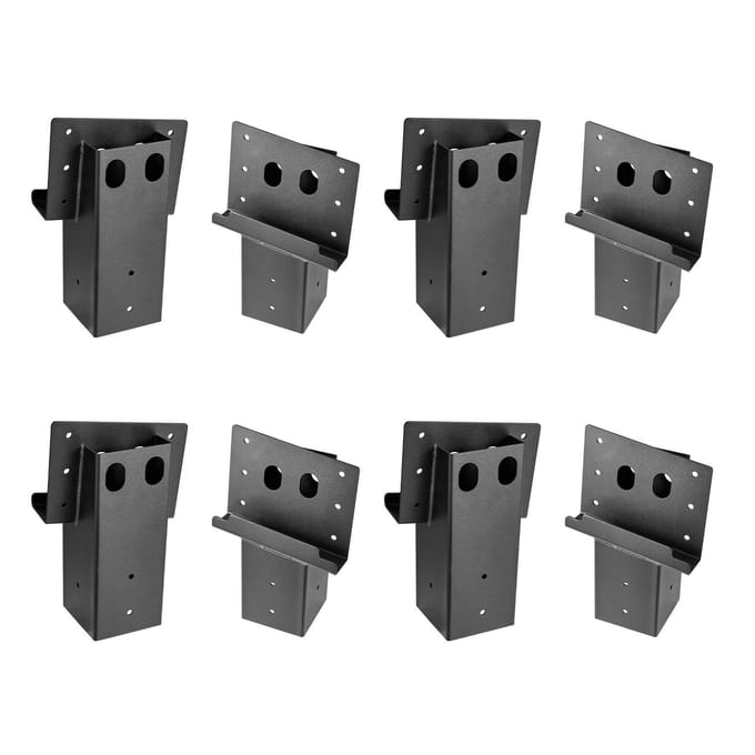 Supports de plateforme d'angle composés pour bois de 3,5 x 3,5 pouces / 88,9 x 88,9 mm - Lot de 8 pièces