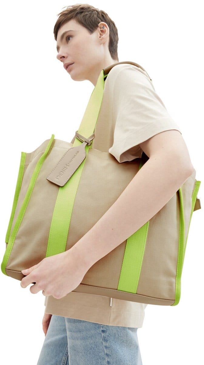 TOM TAILOR Schoudertas Alani Zip Shopper Mixed Beige
