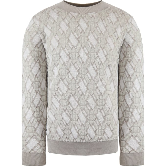 Emporio Armani Sweater met patroon heren Beige
