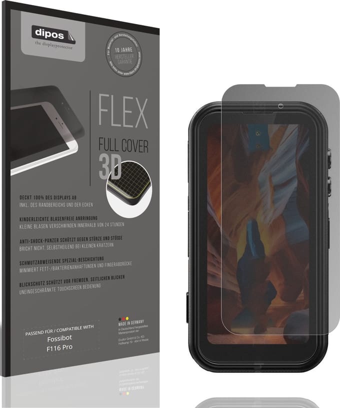 dipos FLEX – Matte Privacy Screenprotector geschikt voor Fossibot F116 Pro | Volledige Schermbescherming | Case-Friendly