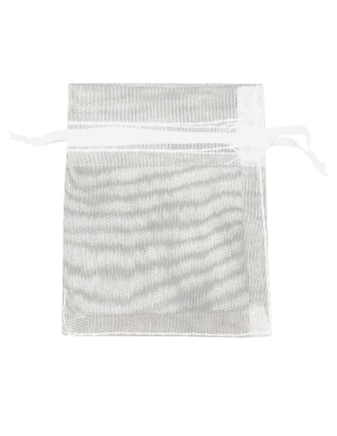 Organza buidels 7x9 - 100 stuks wit