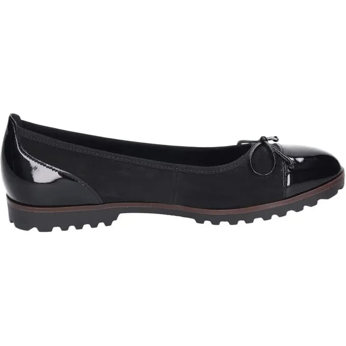 Dames ballerina's in marineblauw leer Gabor