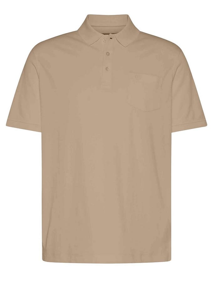 regular fit poloshirt met borstzak en labelstitching