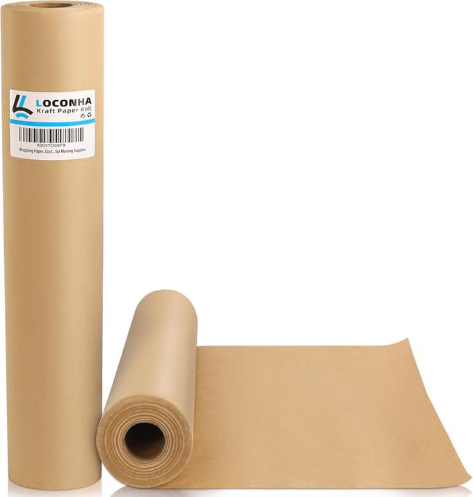 Kraftpapier Rol 17,8 x 30,5 m - Ideaal voor Geschenken en Creatieve Projecten