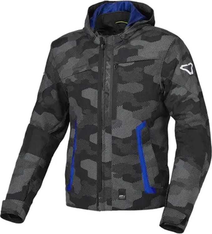 Macna Riggor Textile Waterproof Jas Zwart Blauw - Jas