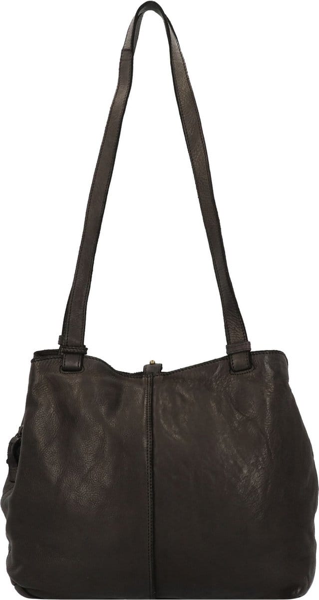 HAROLD'S Leren schoudertas Submarine Shopper Twin Black zwart