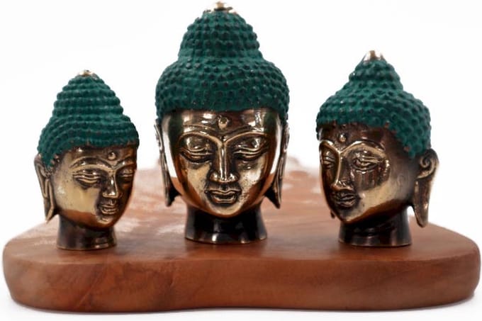 Set van 3 - Boeddhahoofden (diverse maten)