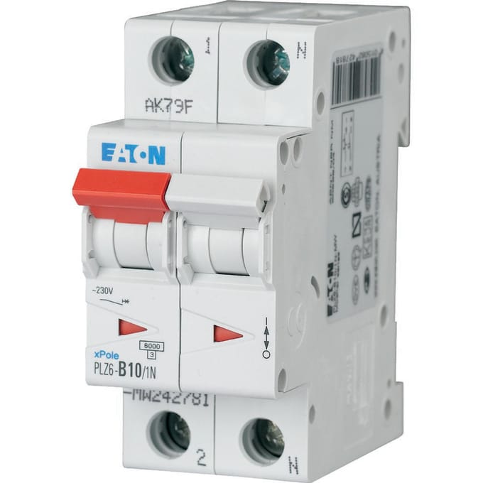 Eaton Plz6-c10/1n-mw - miniature circuit breaker mcb
