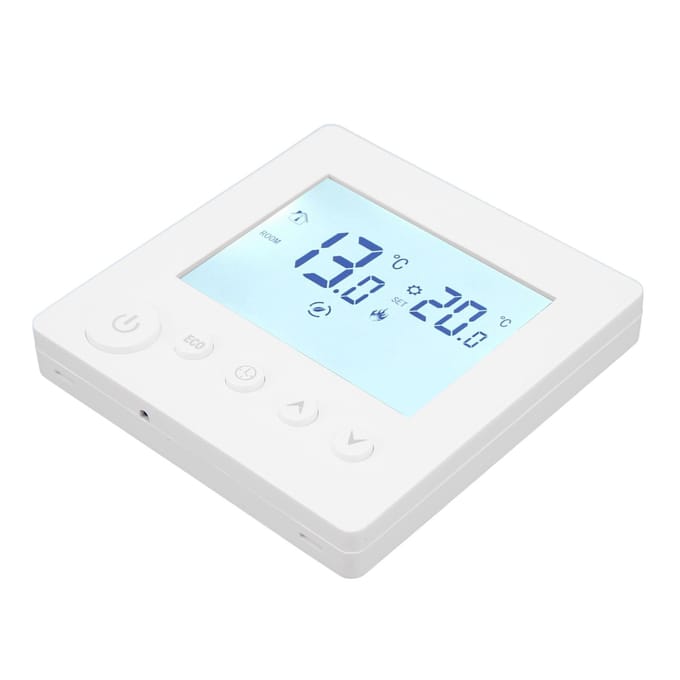 Thermostat numérique avec écran LCD et régulateur de température pour le chauffage AC90V-240V3A white