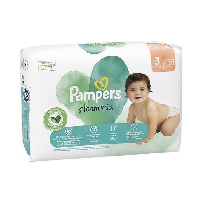 Pampers Harmonie Luiers Maat 3 42 Luiers 6kg - 10kg Zachte Bescherming Voor De Huid