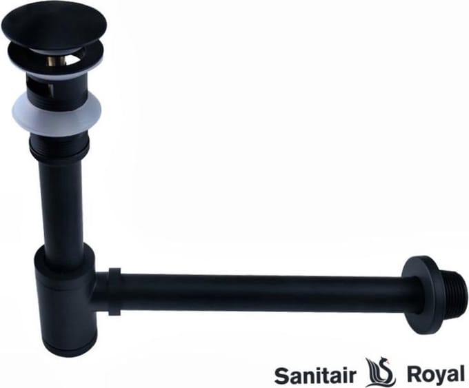 Sanitair Royal Sifon Zwart | Inclusief clickwaste