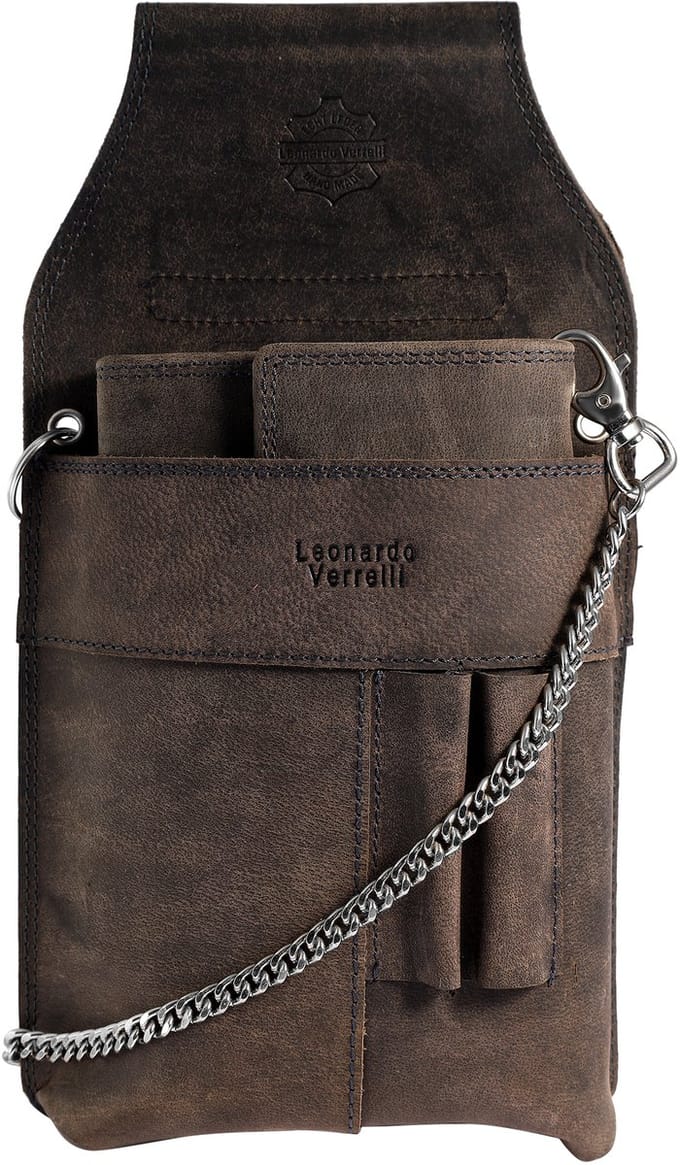 Leonardo Verrelli Leonardo Verrelli unisex portemonnee Echtleren kelnersportemonnee,