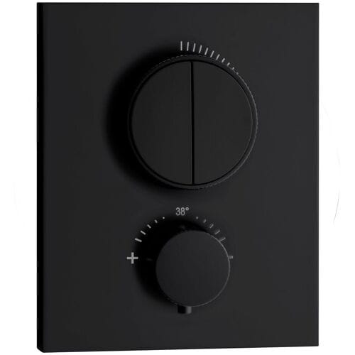 Herzbach DEEP BLACK concealed thermostat PUSH square 23.803050.2.12