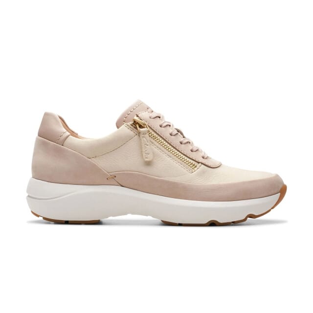 Clarks Tivoli Zip - dames sneaker - Beige - maat 43 (EU) 9 (UK)