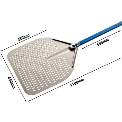 GGM Gastro Pizzaschaufel - AZZURRA - Aluminium - 450mm - perforiert Zilver