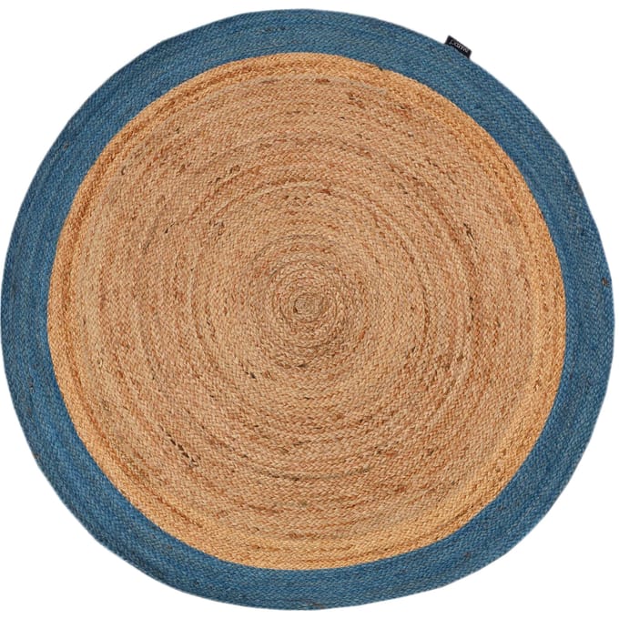 Vloerkleed Rylie rond handgemaakt jute | Bakero