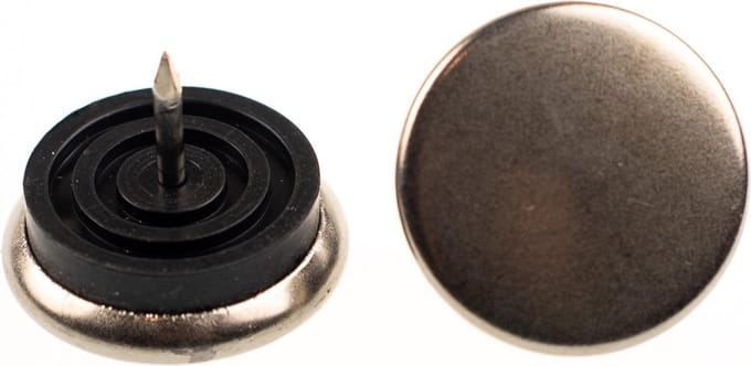 Verlofix Glijnagel Diam. 25mm Staal Rubber Zilvergrijs 4stuks
