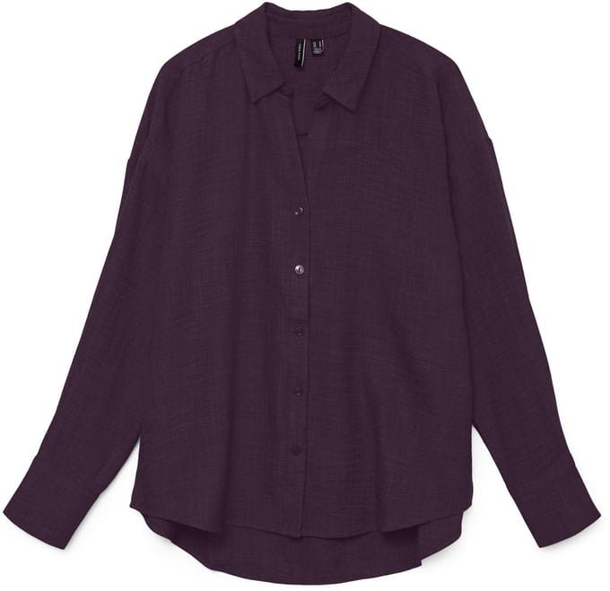 VERO MODA - VMMELANEY QUEENY LS SHIRT WVN NOOS - Dames - Blouses