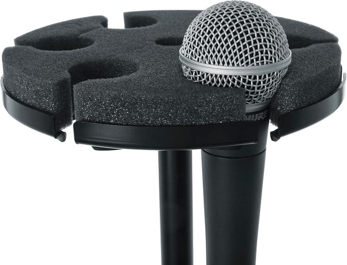 Gator Frameworks Microfoonstatief Adapter voor maximaal 6 microfoons; geschikt voor zowel bekabelde als draadloze microfoons (GFW-MIC-6TRAY)