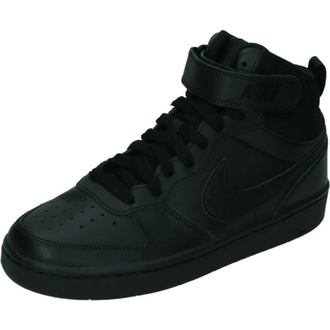 Nike - Court Borough Mid (GS) - Zwarte Sneakers-38,5