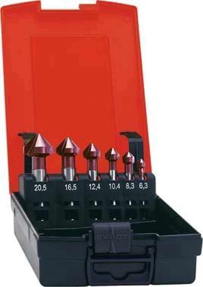 Kopverzinkboren-set D335C TiAIN 6,3-25,0mm, 90 Grad