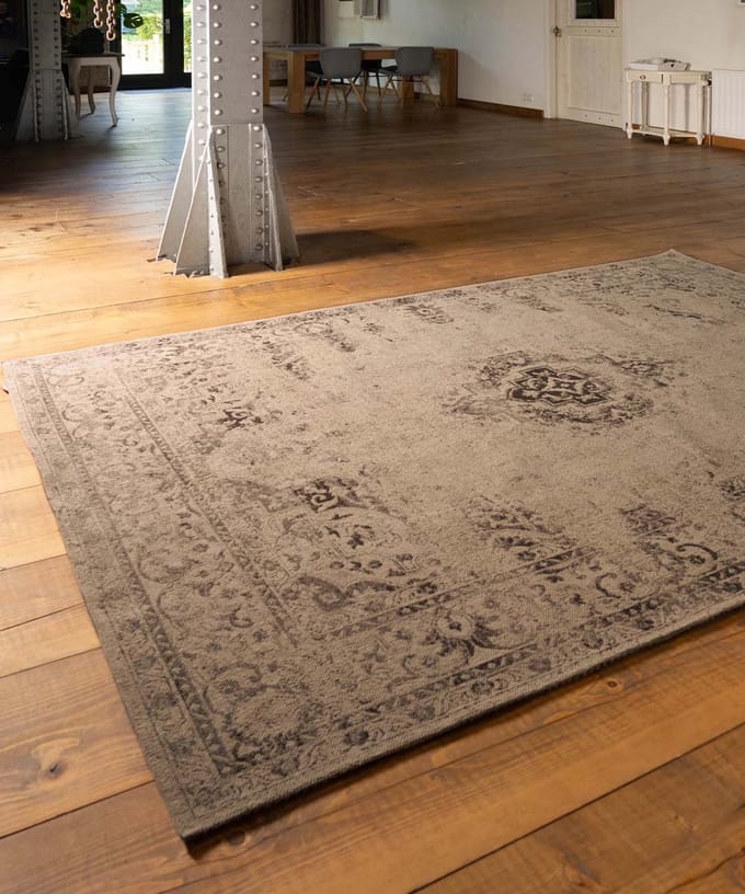 Vintage vloerkleed - Nomad grijs/taupe 70x140