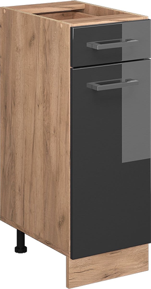 Vicco R-Line Keukenonderkast – 30 cm WB Marmer Antraciet Hoogglans