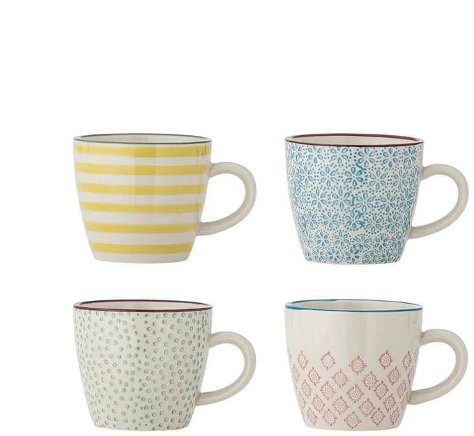 Bloomingville Mok aardewerk multi Patrizia - set van 4