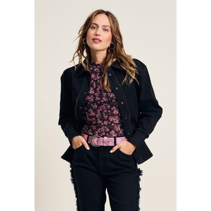 POM Amsterdam Blouse - Denim Washed Black Größe: 34 | Blusen Outlet | Damen | Blau