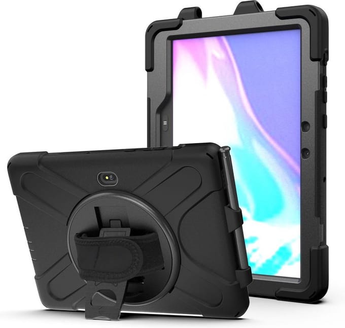 Just in Case tablet Hoes geschikt voor Samsung Galaxy Tab Active5 Pro / Tab Active4 Pro / Tab Active Pro - Shockproof Case met Screenprotector - Zwart