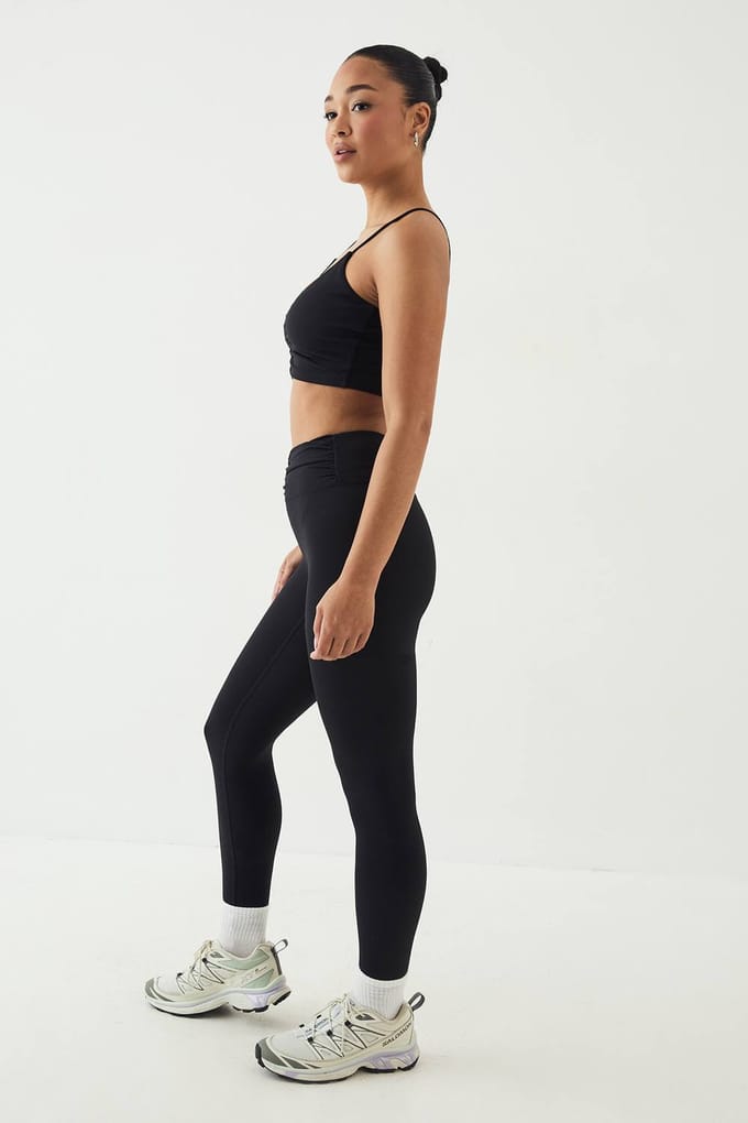Dames Dsgn Studio Ultra Sculpt Gerimpelde Taille Hoge Taille Legging | Zwart | Maat: Small