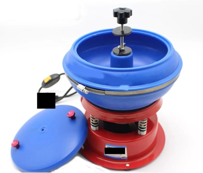Sieraden Polijstmachine - Trommelpolijster - Metaal Glans - Drie dimensionale Vibratie - 6.4 Liter - Zwart
