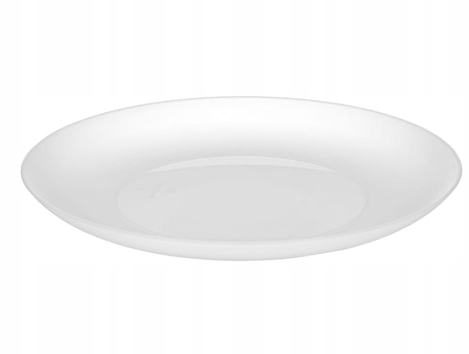 Platte Witte Plastic Dinerborden 22cm - Duurzaam en Vaatwasmachinebestendig