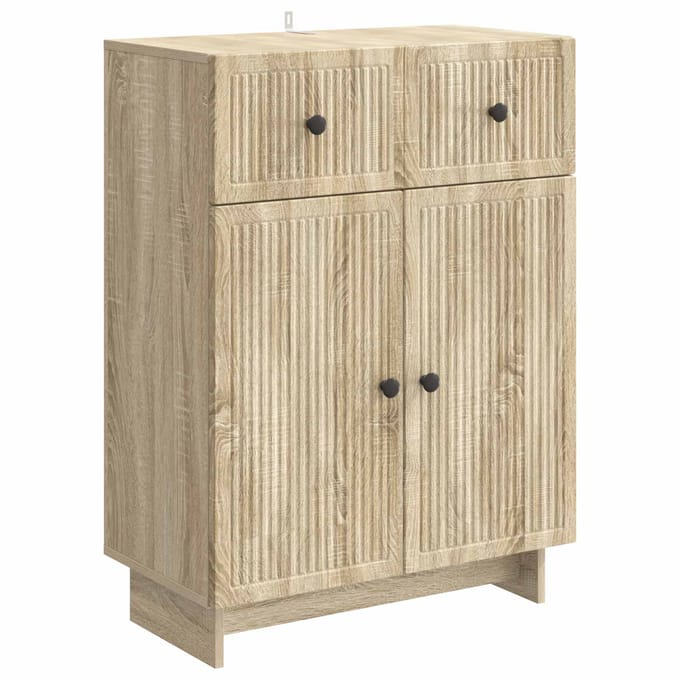 vidaXL - Dressoir - Sonoma - Eiken - 66 - x - 34,5 - x - 90 - cm - Bewerkt - hout