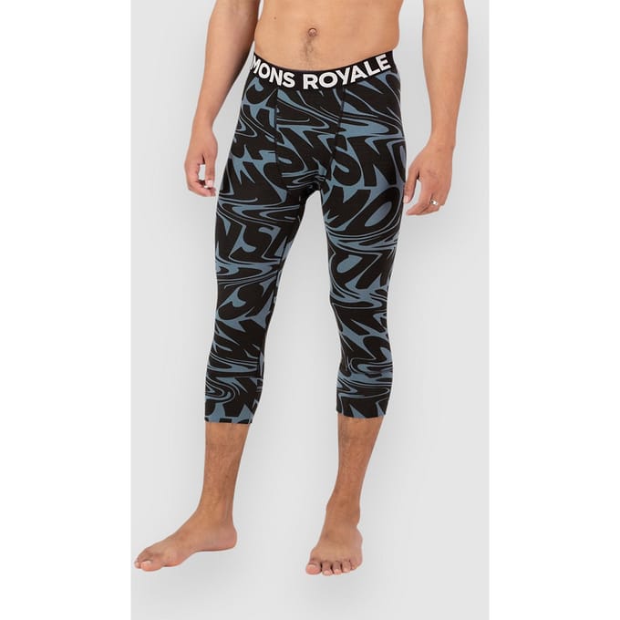 Mons Royale Merino Cascade Flex 3/4 Legging Thermo Broek zwart