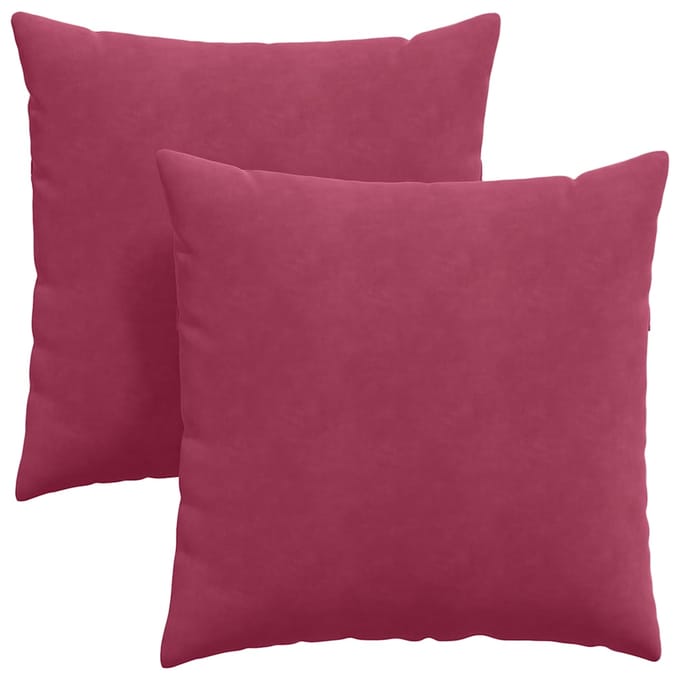 vidaXL - Zitkussens - 2 - pcs - Wijnrood - 80 - x - 80 - cm - Corduroy - stof