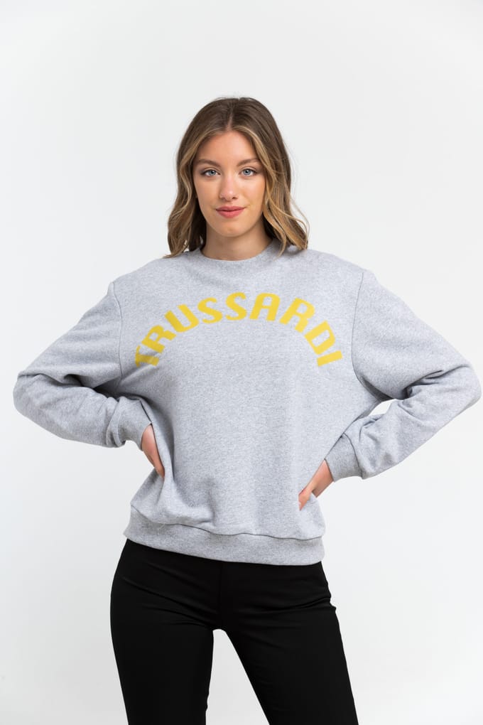 Trussardi dames trui in grijs katoen