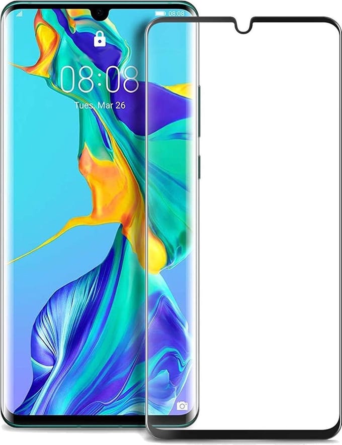 Screenprotector - Geschikt voor Huawei P30 Pro - Full Cover - Beschermglas - Gehard Glas - Tempered Glass - Screen Protector