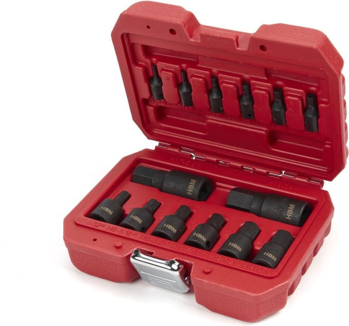 14 delige Kracht Inbus – Doppenset 2,5-19mm