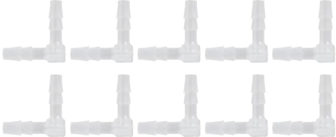 Dailygoods - Plastic Elleboog Slangpilaar - 90 Graden - Slangaansluiting - 10 Stuks - Tuinslangonderdelen - Gelijk Prikkeldraad Joint Adapter