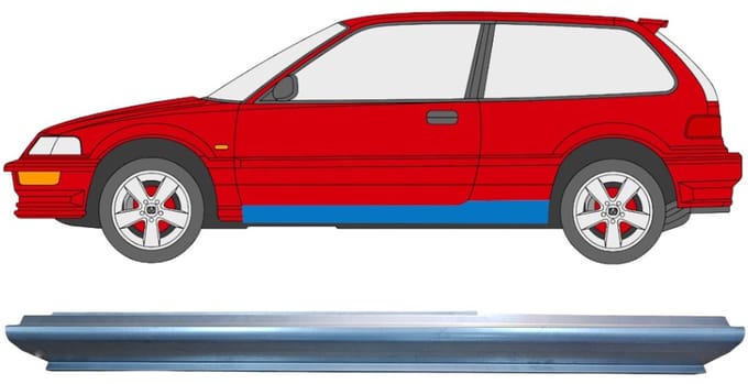 Reparatie dorpel voor Honda Civic 1987-1991 / Links