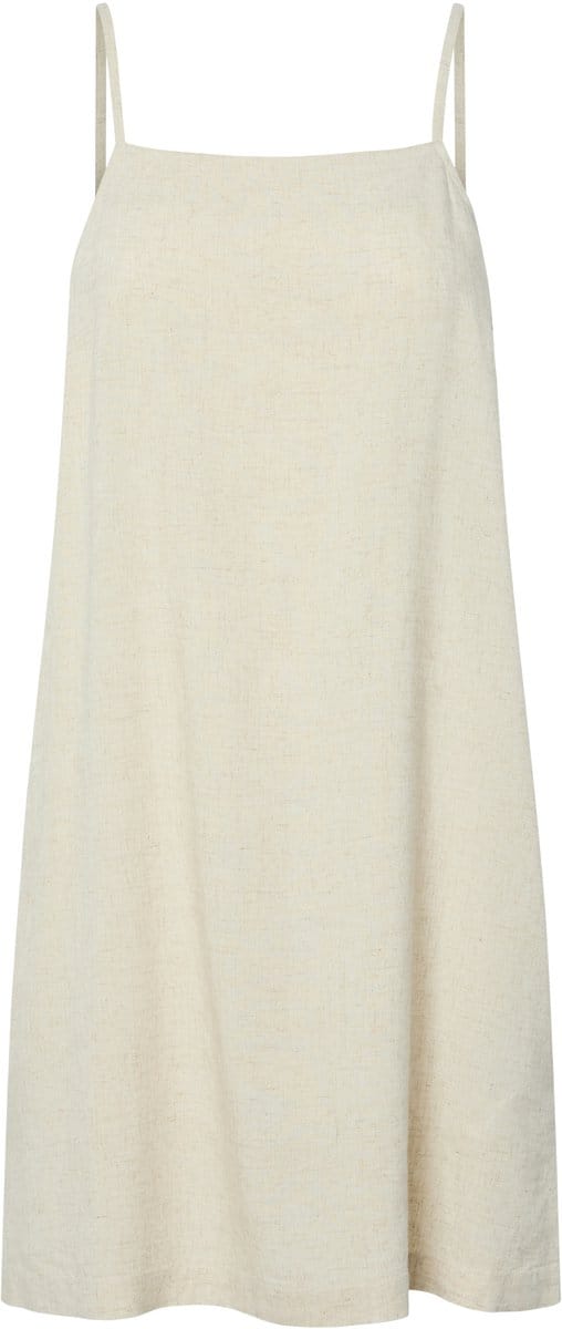 Pieces midi-jurk PCPIA BANDJES LINNENMIX