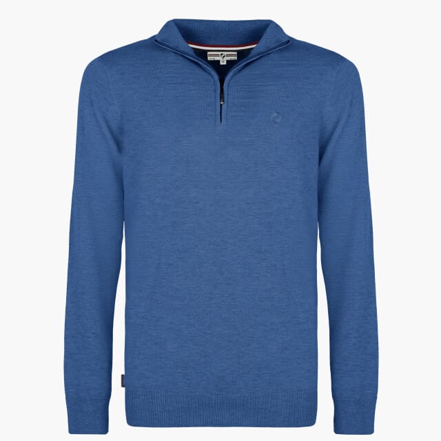 Heren Trui Kralingen - Denimblauw Melange