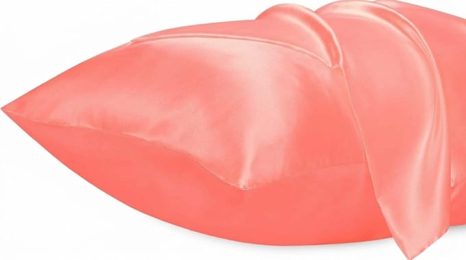 Set van 2 Satin Kussenhoezen 40x70 cm in Roze