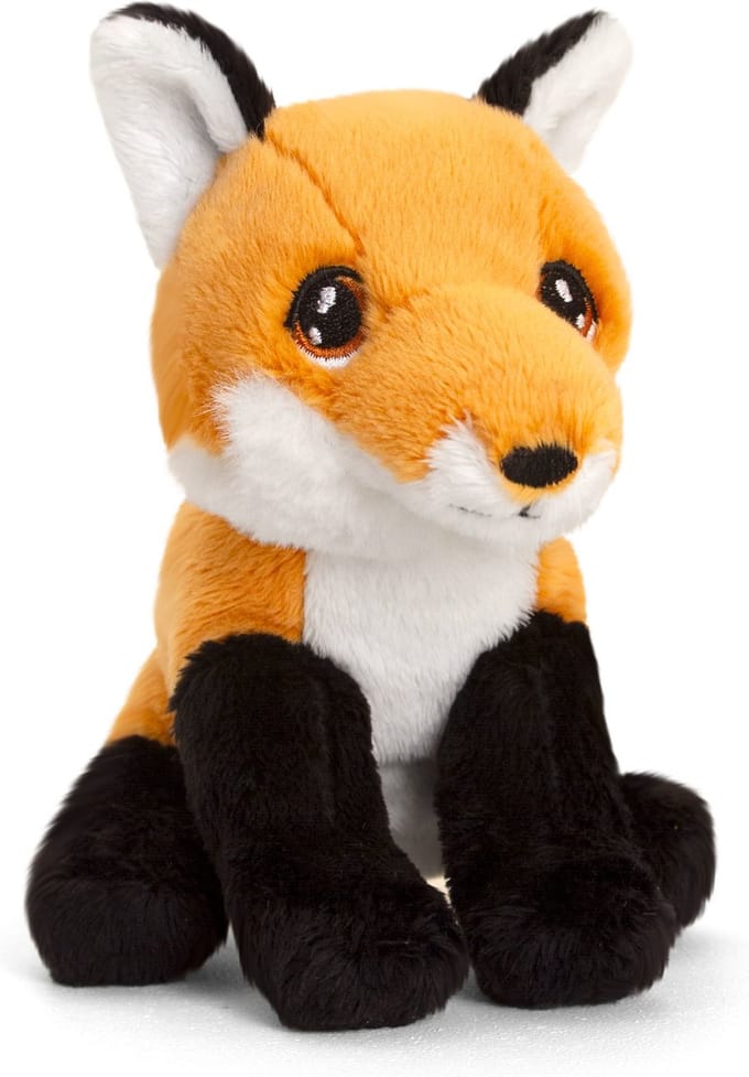 Keel Toys Knuffel - Vos - rood - dieren knuffels - pluche - 12 cm
