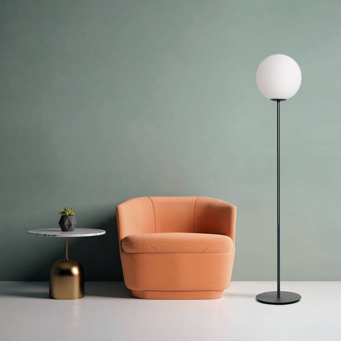 Sforzin Vloerlamp Jugen, zwart, 1-lamp