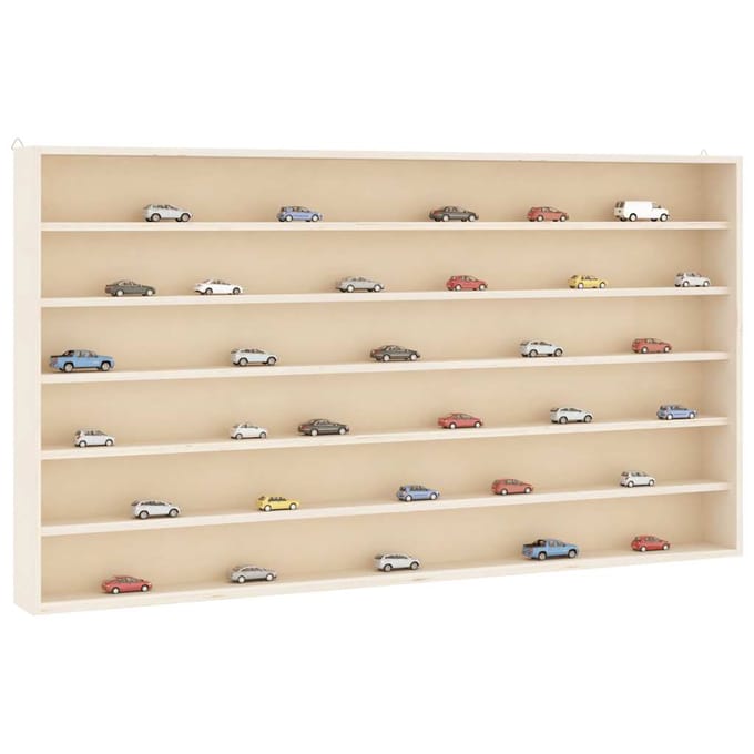 vidaXL - Houten - verzamelvitrine - met - 6 - planken - 100x9x55 - cm