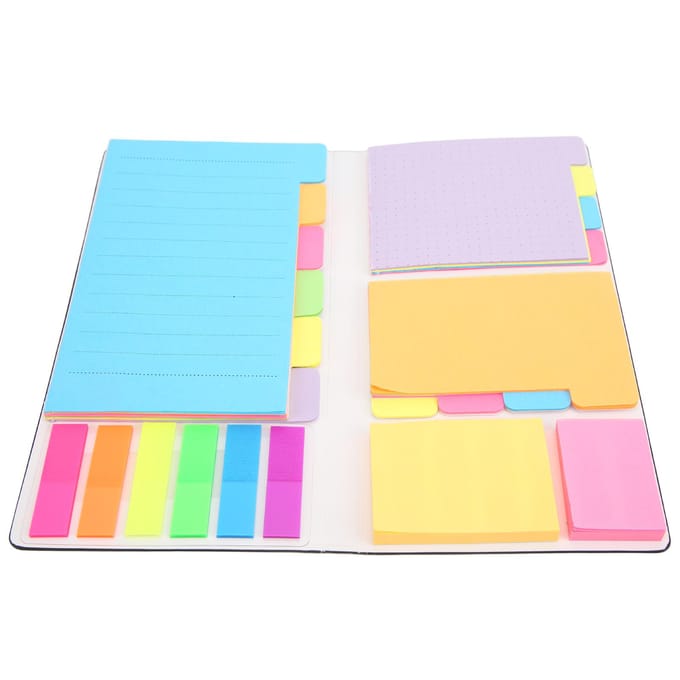 Ensemble de Post-it Combiné Blocs de Post-it Repositionnables Texture Claire Blocs de Notes Colorés pour le Travail beige