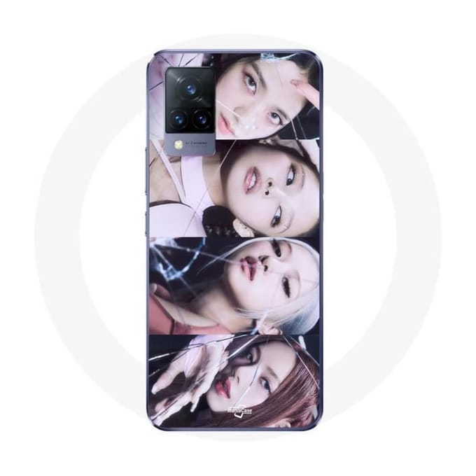 Coque - Blackpink - Vivo v21 5G - Noir - Souple - Design Groupe Blackpink noir