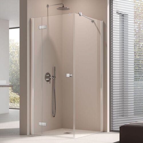 Kermi MENA partially framed side panel for swing door, 80 cm METWP08020VAK